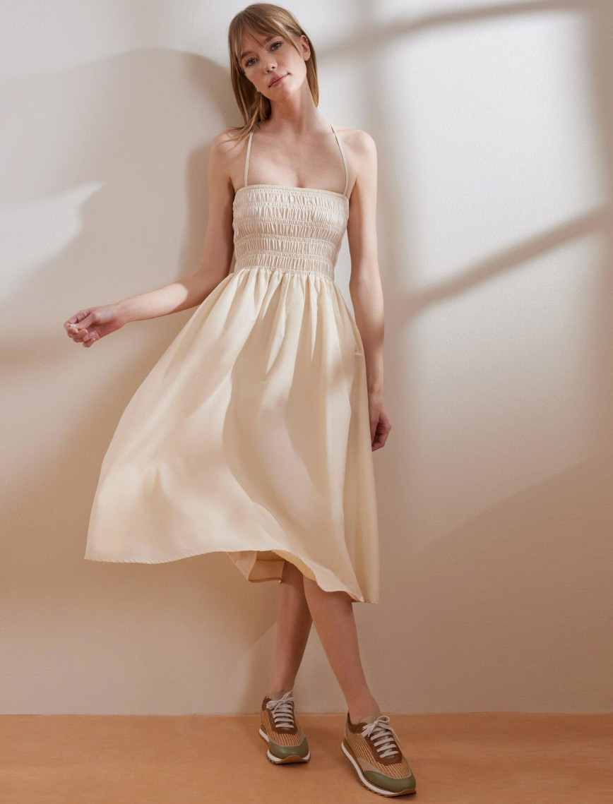 YARGICI Düz Yaka Askılı Elbise YARGICI Düz Yaka Askılı Elbise