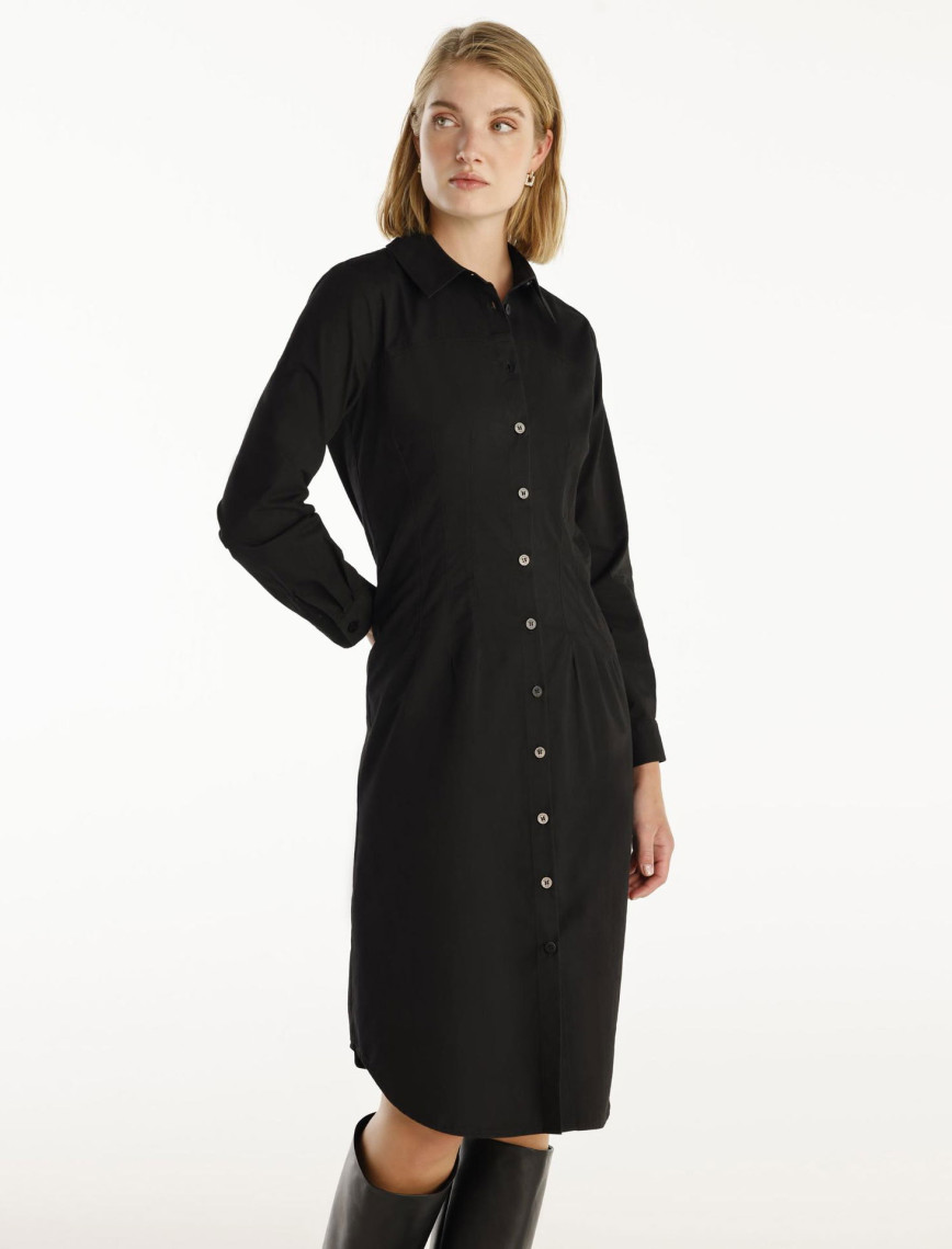 YARGICI Pens Detaylı Uzun Kollu Gömlek Elbise YARGICI Pens Detaylı Uzun Kollu Gömlek Elbise