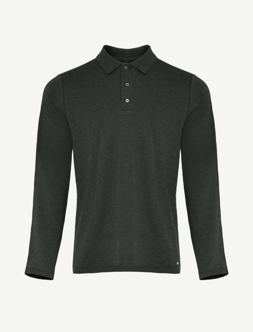 YARGICI Erkek Henry Uzun Kol Triko