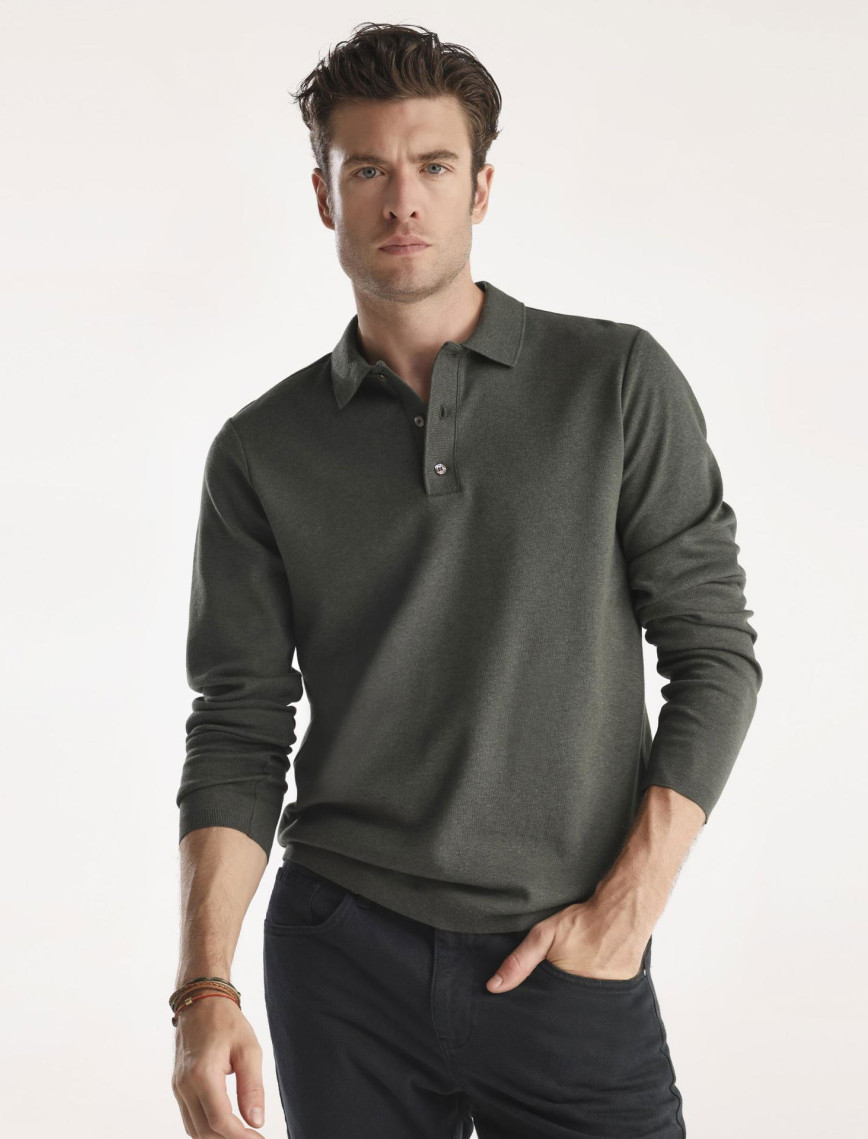 YARGICI Erkek Henry Uzun Kol Triko