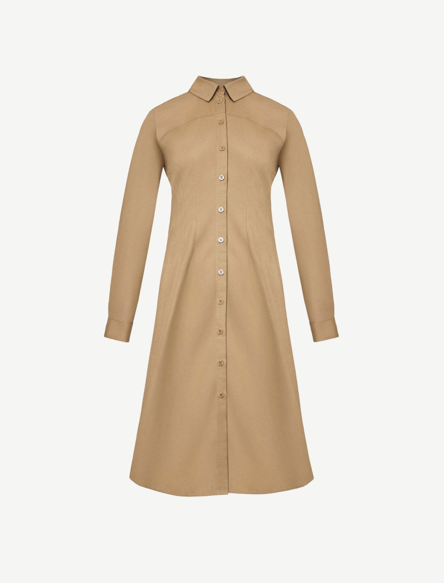 YARGICI Pens Detaylı Uzun Kollu Gömlek Elbise YARGICI Pens Detaylı Uzun Kollu Gömlek Elbise