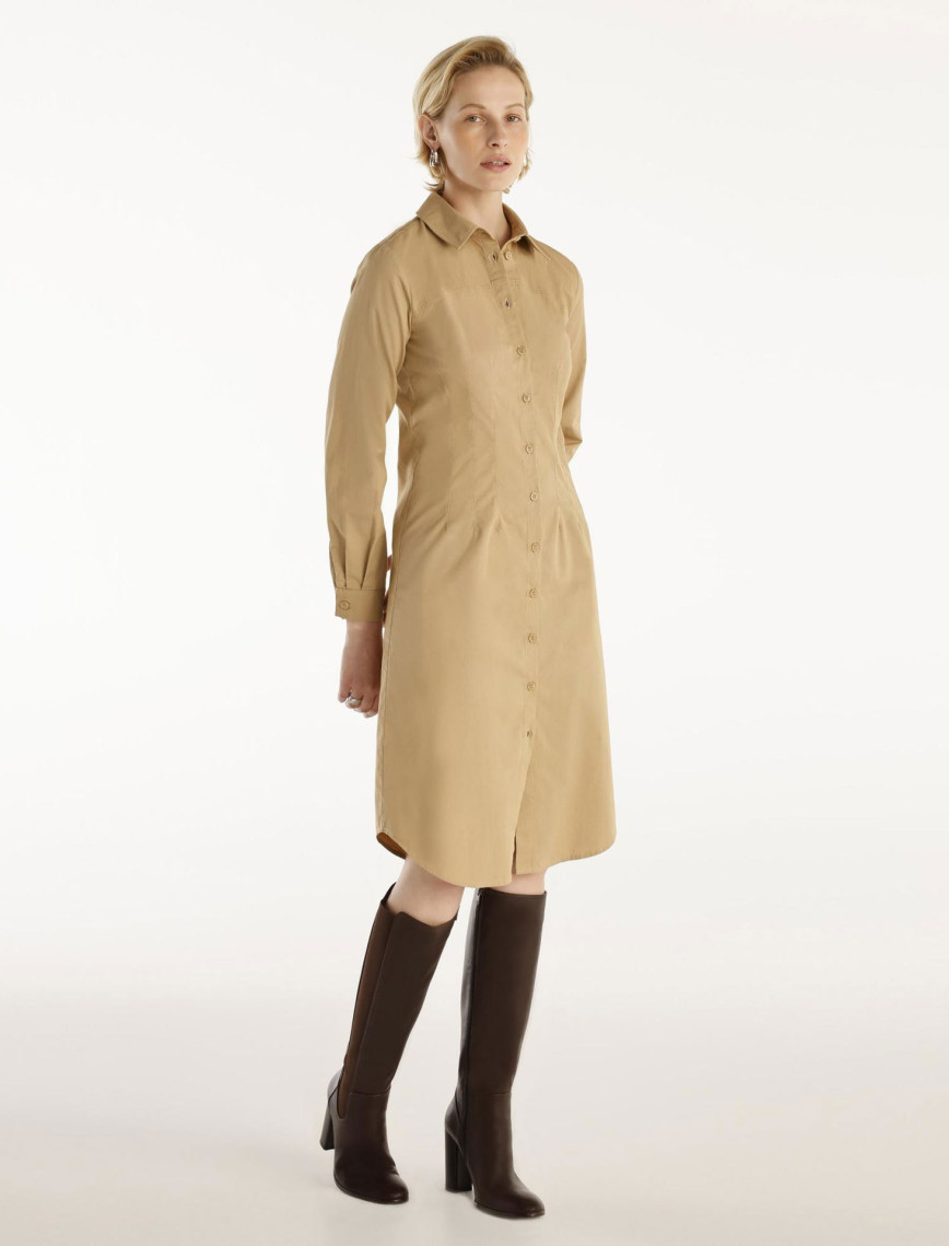 YARGICI Pens Detaylı Uzun Kollu Gömlek Elbise YARGICI Pens Detaylı Uzun Kollu Gömlek Elbise