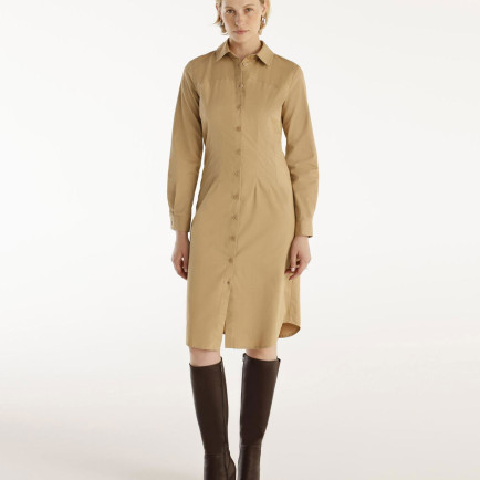 YARGICI Pens Detaylı Uzun Kollu Gömlek Elbise YARGICI Pens Detaylı Uzun Kollu Gömlek Elbise