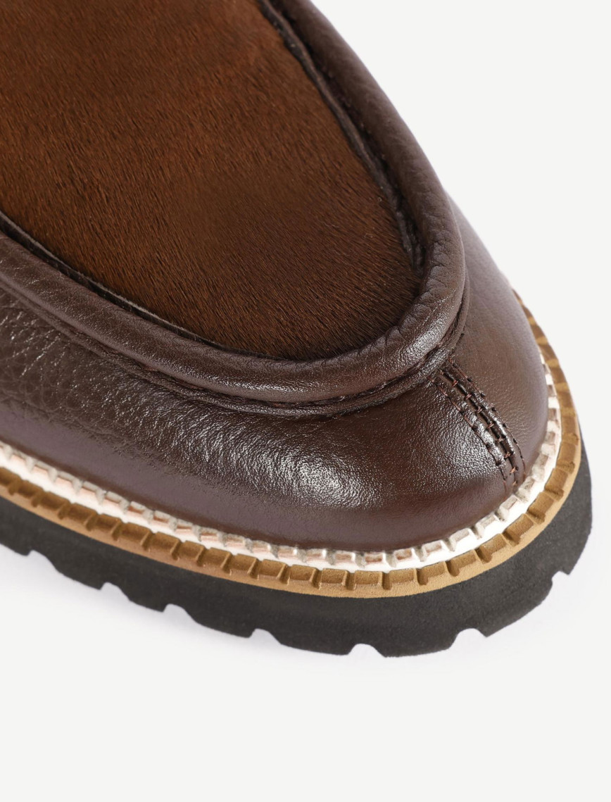 YARGICI Tay Tüyü Detaylı Deri Bot YARGICI Tay Tüyü Detaylı Deri Bot