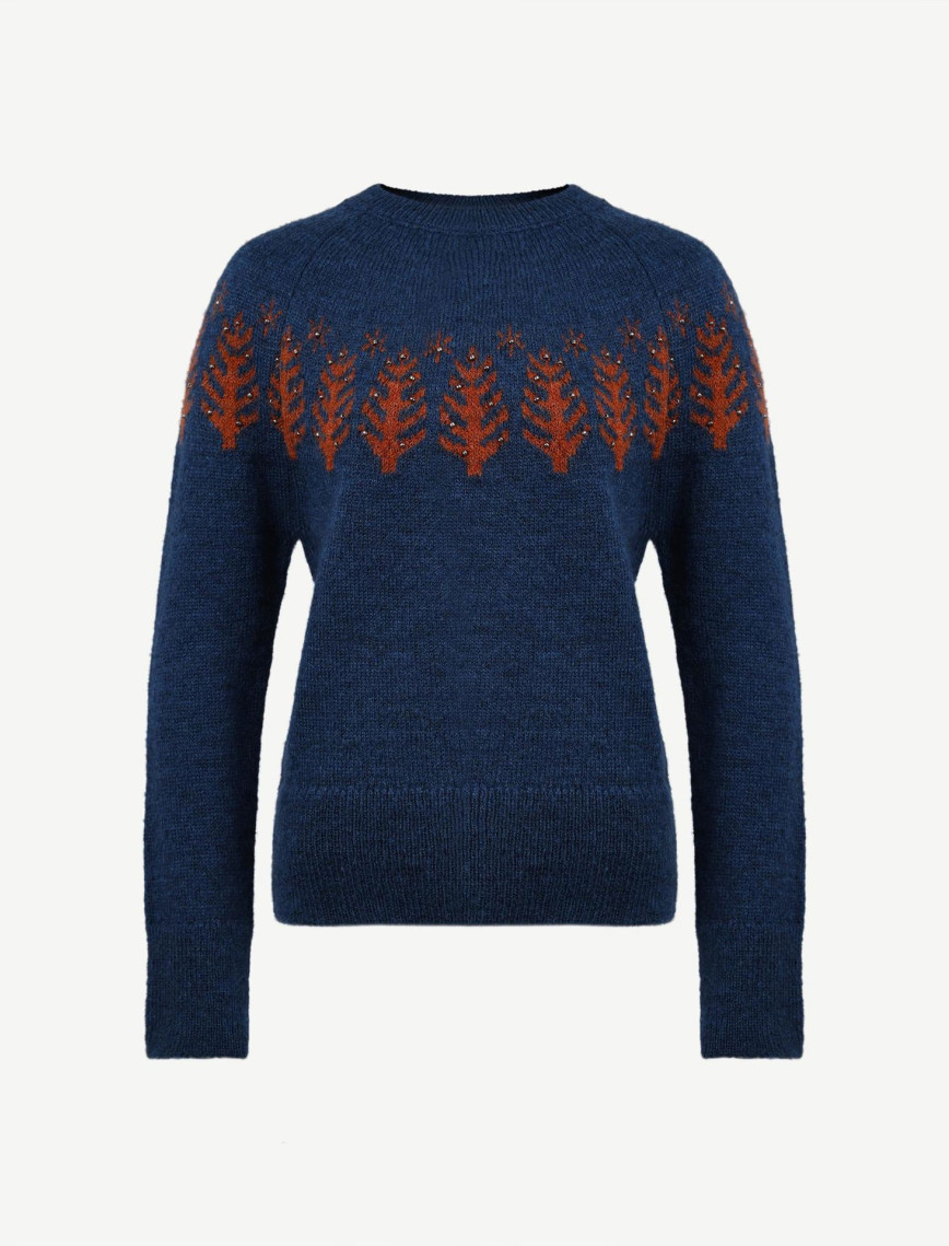 YARGICI Nakış Detaylı Kazak YARGICI Nakış Detaylı Kazak