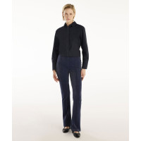 YARGICI Önü Dikişli Simli Geniş Paça Pantolon YARGICI Önü Dikişli Simli Geniş Paça Pantolon