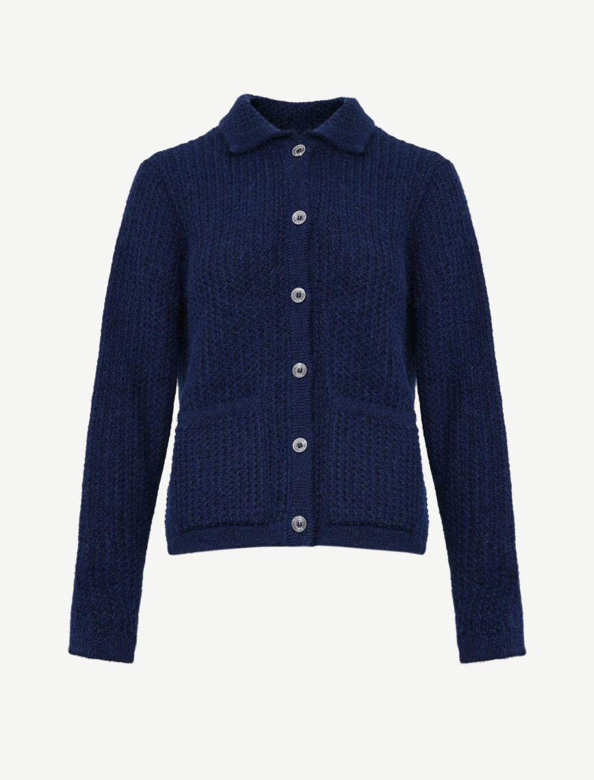 Ceket Yakalı Triko Hırka Ceket Yakalı Triko Hırka