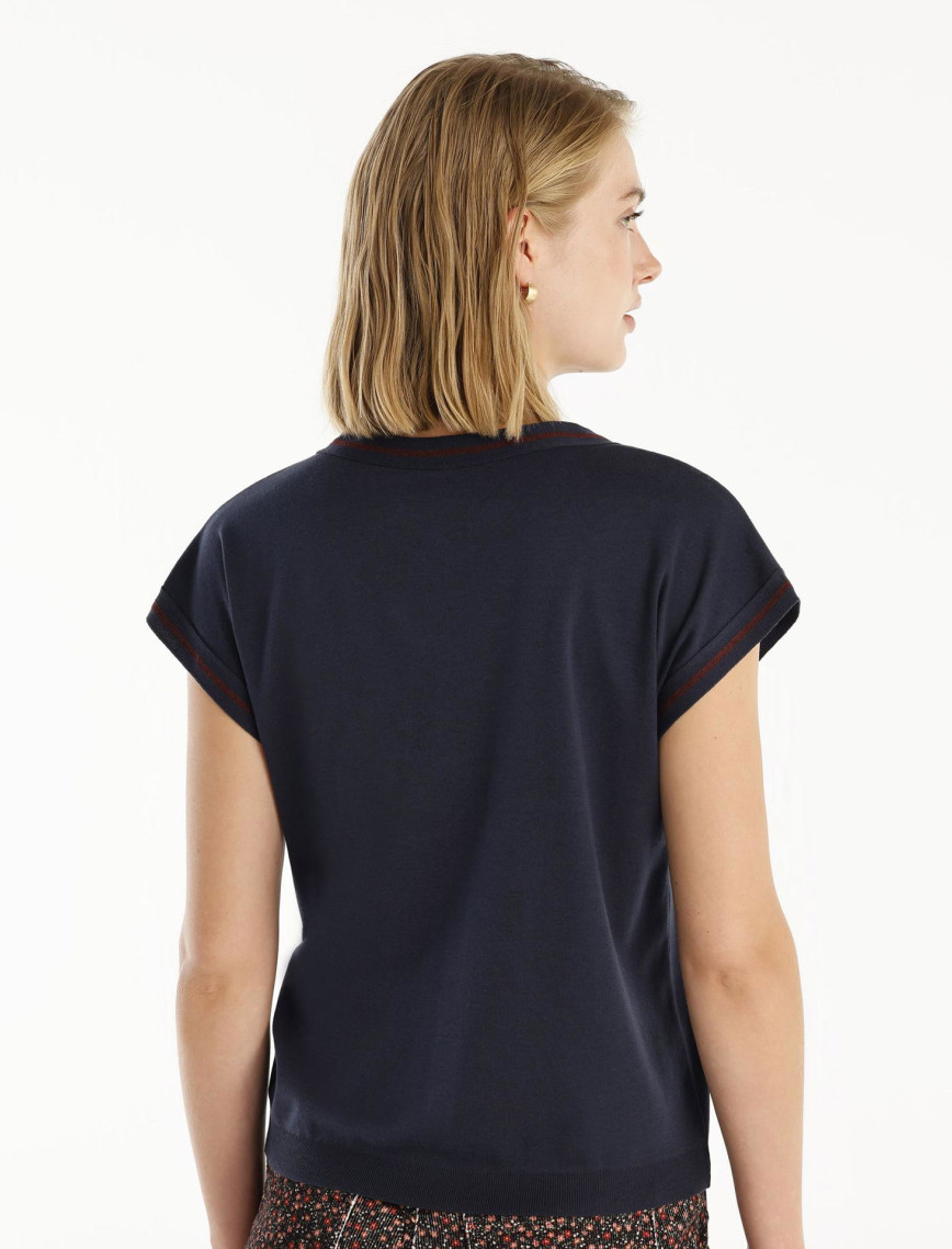 YARGICI V- Yakalı Kısa Kollu Triko YARGICI V- Yakalı Kısa Kollu Triko