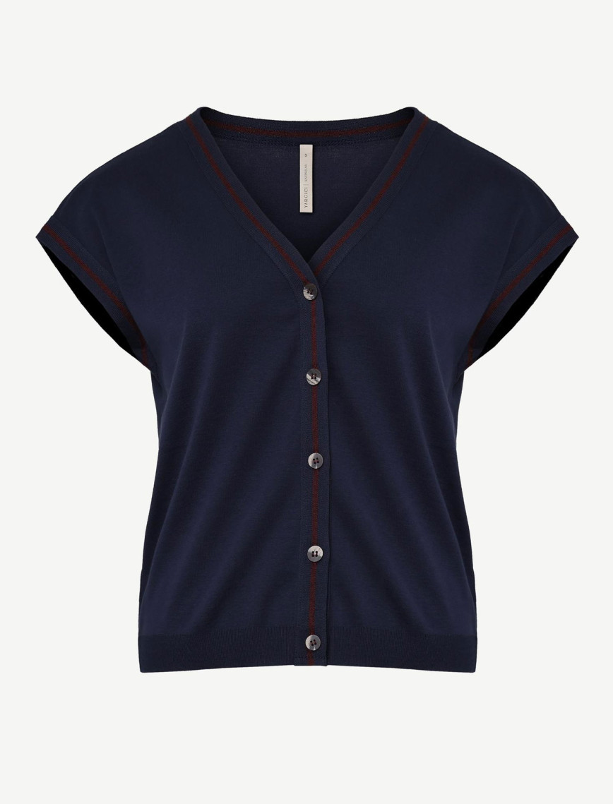 YARGICI V- Yakalı Kısa Kollu Triko YARGICI V- Yakalı Kısa Kollu Triko