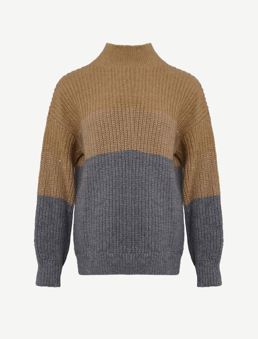 YARGICI Renk Bloklu Kazak YARGICI Renk Bloklu Kazak