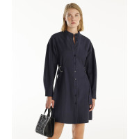 YARGICI Kemer Detaylı Uzun Kollu Hakim Yaka Kısa Gömlek Elbise YARGICI Kemer Detaylı Uzun Kollu Hakim Yaka Kısa Gömlek Elbise