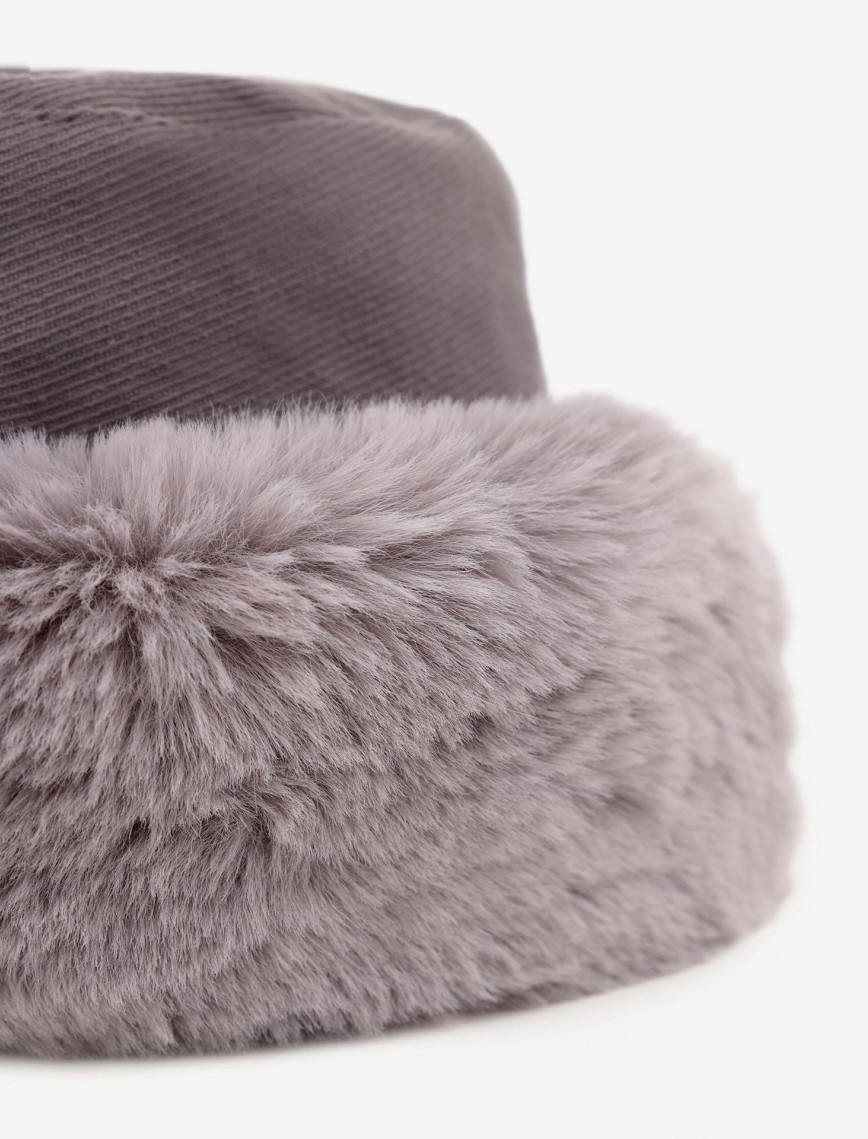 YARGICI Kürk Detaylı Bucket Şapka YARGICI Kürk Detaylı Bucket Şapka