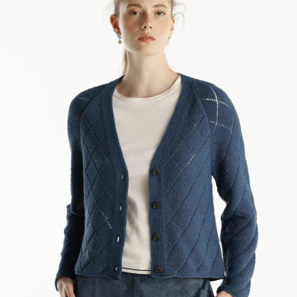 YARGICI V Yaka Dekorlu Hırka YARGICI V Yaka Dekorlu Hırka