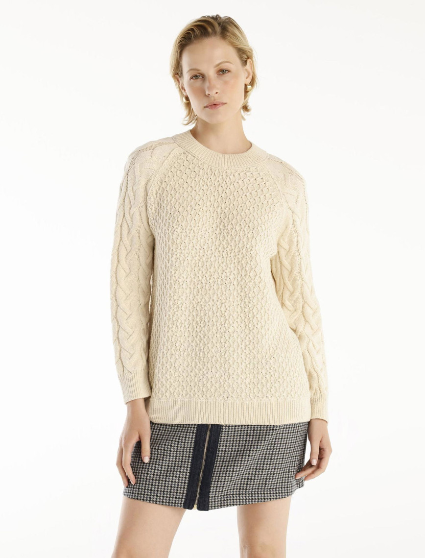 YARGICI Bisiklet Yakalı Simli Örgülü Kazak YARGICI Bisiklet Yakalı Simli Örgülü Kazak