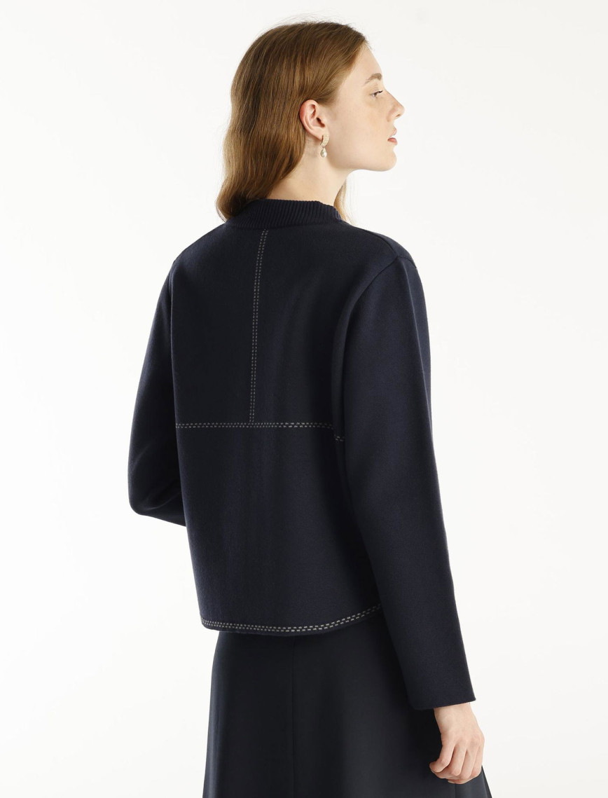 YARGICI Kontrast Detaylı Triko Ceket YARGICI Kontrast Detaylı Triko Ceket