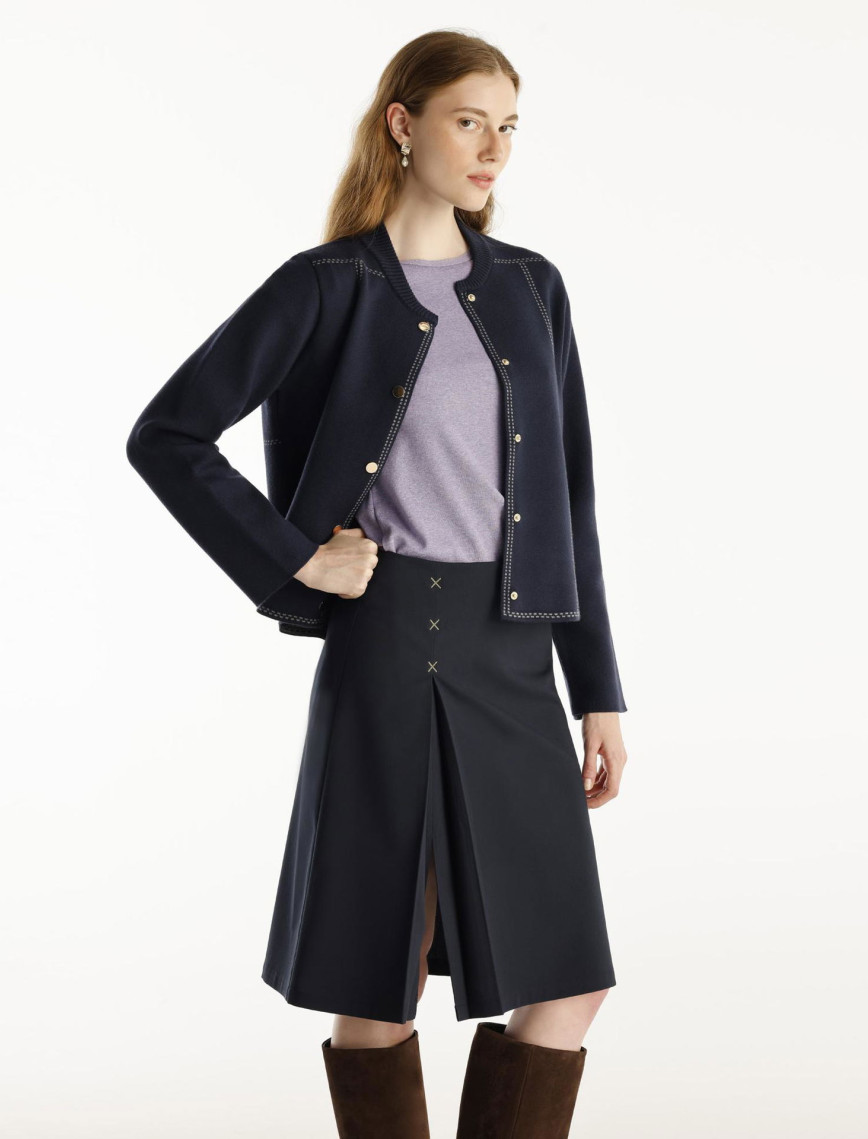 YARGICI Kontrast Detaylı Triko Ceket YARGICI Kontrast Detaylı Triko Ceket