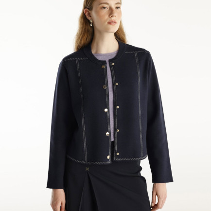 YARGICI Kontrast Detaylı Triko Ceket YARGICI Kontrast Detaylı Triko Ceket