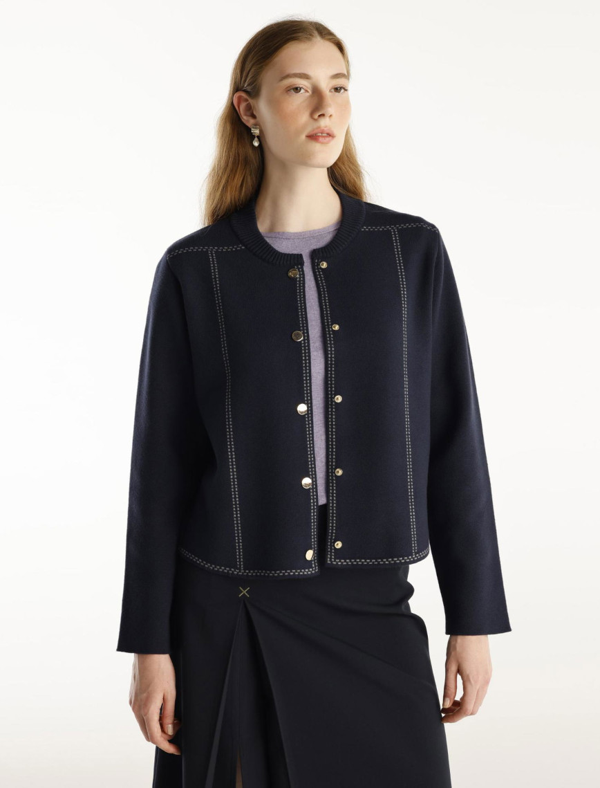 YARGICI Kontrast Detaylı Triko Ceket YARGICI Kontrast Detaylı Triko Ceket