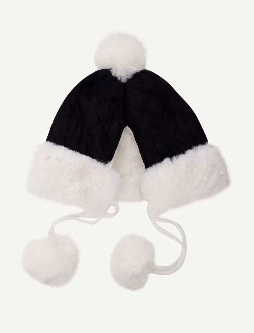 YARGICI Kapitone Detaylı Tüylü Kar Şapkası YARGICI Kapitone Detaylı Tüylü Kar Şapkası