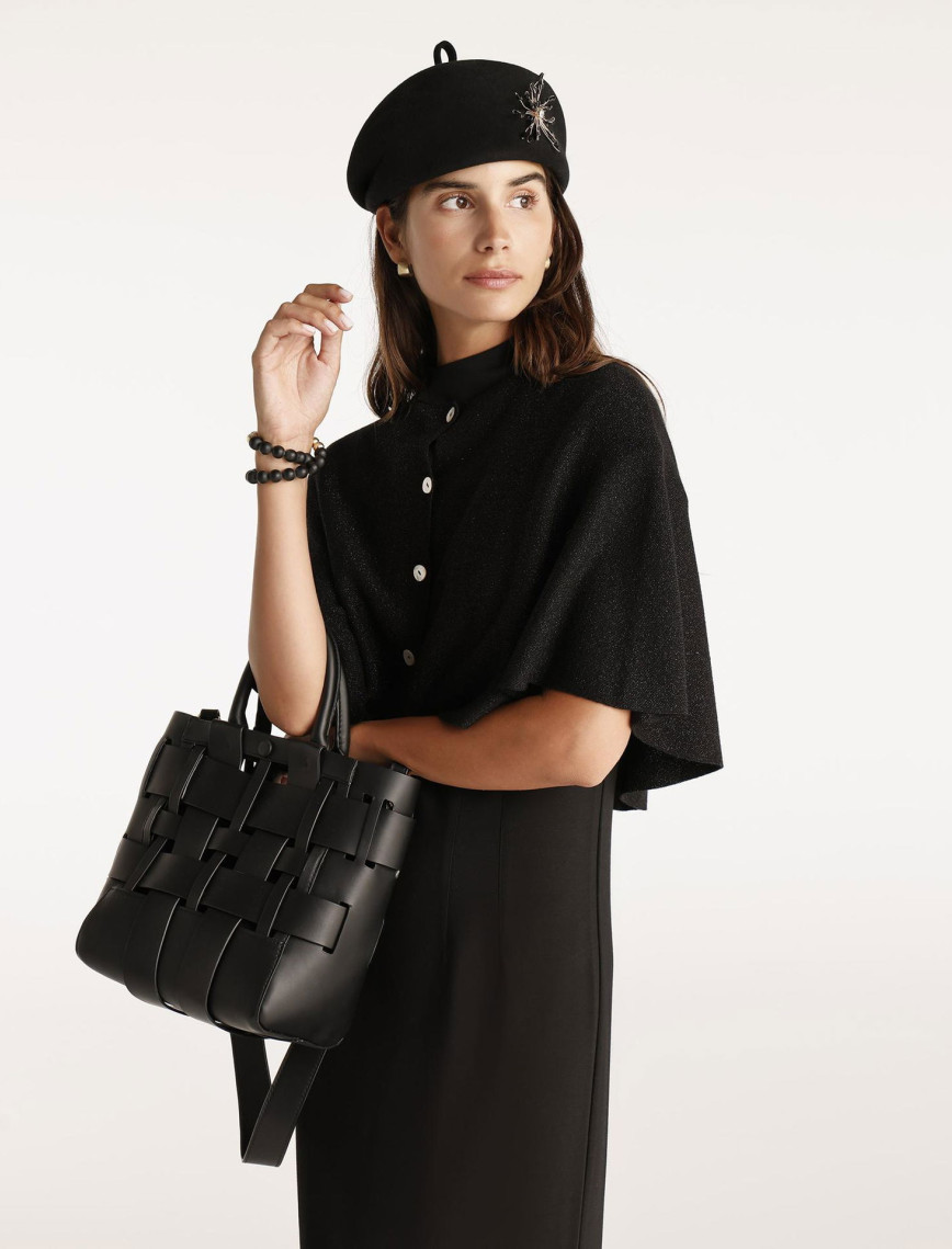 Düğme Detaylı Panço Düğme Detaylı Panço