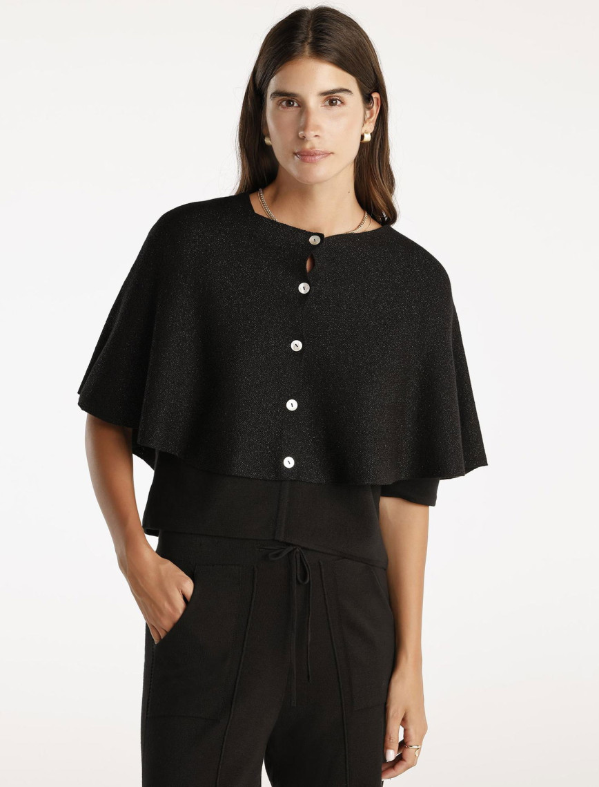 Düğme Detaylı Panço Düğme Detaylı Panço