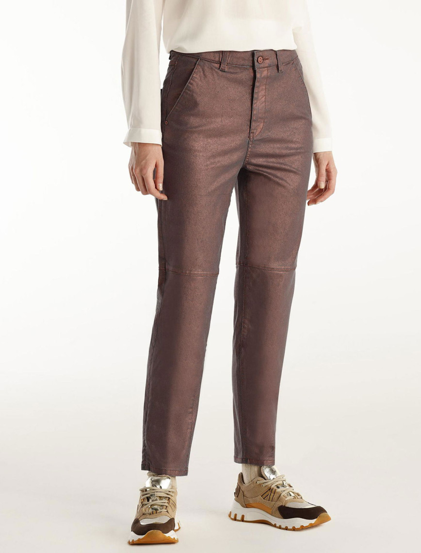 YARGICI Kesik Detaylı Yüksek Bel Düz Kesim Pantolon YARGICI Kesik Detaylı Yüksek Bel Düz Kesim Pantolon