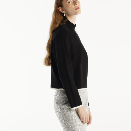 Dik Yakalı Uzun Kollu Kazak Dik Yakalı Uzun Kollu Kazak