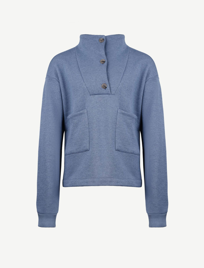 YARGICI Ön Cep Detaylı Dik Yakalı Sweatshirt YARGICI Ön Cep Detaylı Dik Yakalı Sweatshirt