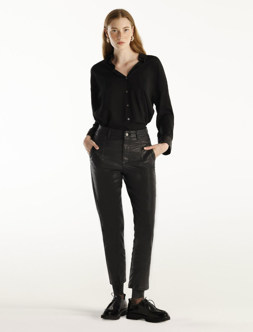 YARGICI Pens Detaylı Normal Bel Düz Kesim Pantolon YARGICI Pens Detaylı Normal Bel Düz Kesim Pantolon