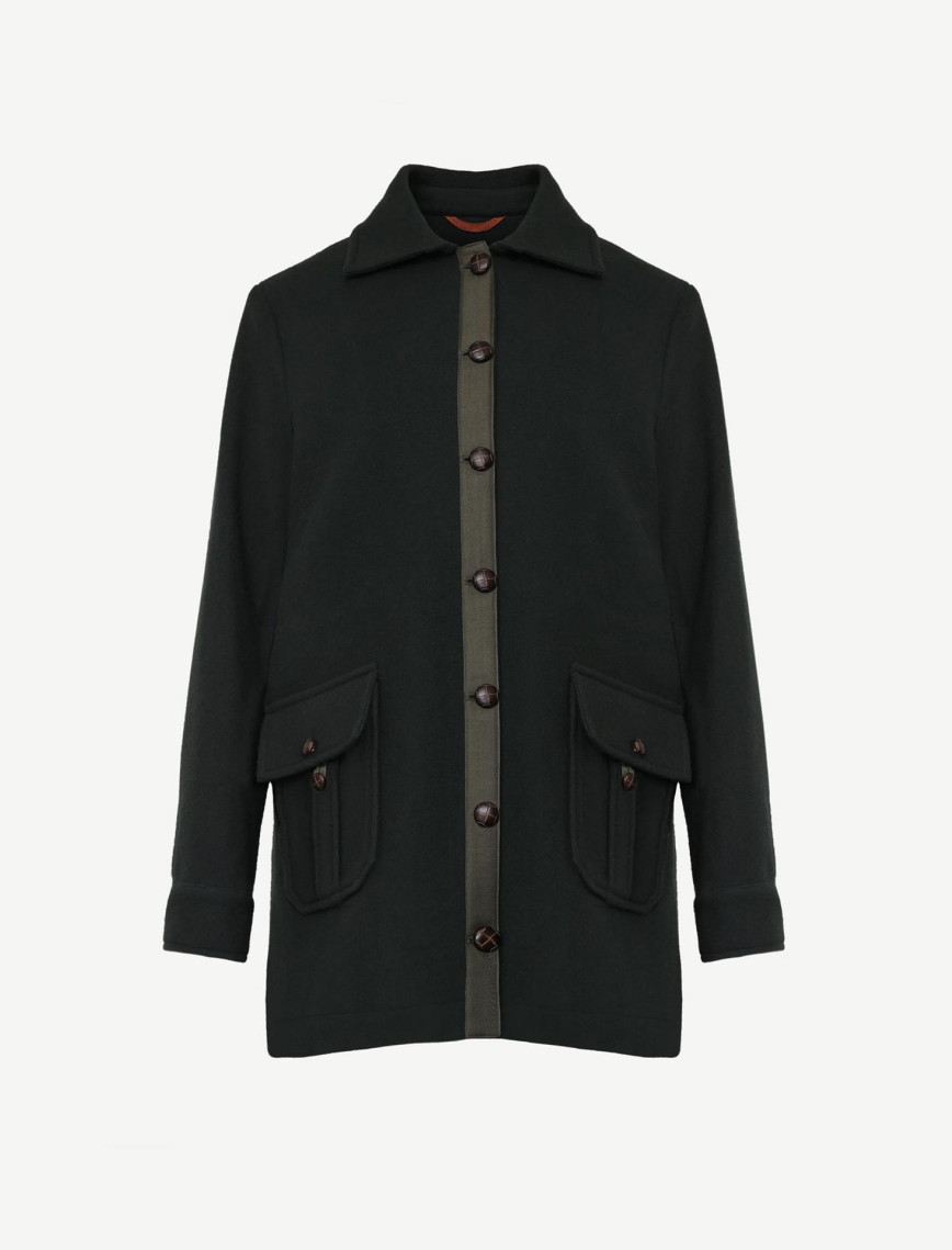 YARGICI Kısa Gömlek Yaka Palto YARGICI Kısa Gömlek Yaka Palto