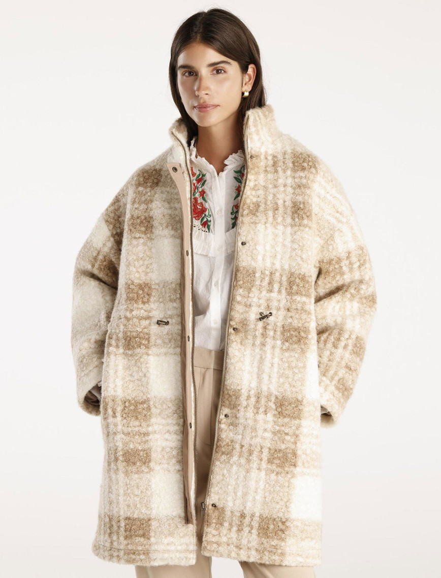 YARGICI Beli Lastikli Çıtçıtlı Palto YARGICI Beli Lastikli Çıtçıtlı Palto