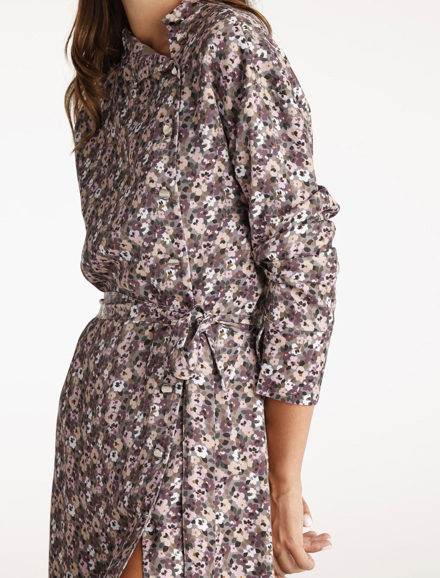 YARGICI Yüksek Yaka Kuşalı Uzun Kollu Midi Boy Elbise YARGICI Yüksek Yaka Kuşalı Uzun Kollu Midi Boy Elbise