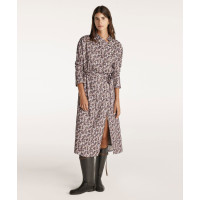 YARGICI Yüksek Yaka Kuşalı Uzun Kollu Midi Boy Elbise YARGICI Yüksek Yaka Kuşalı Uzun Kollu Midi Boy Elbise