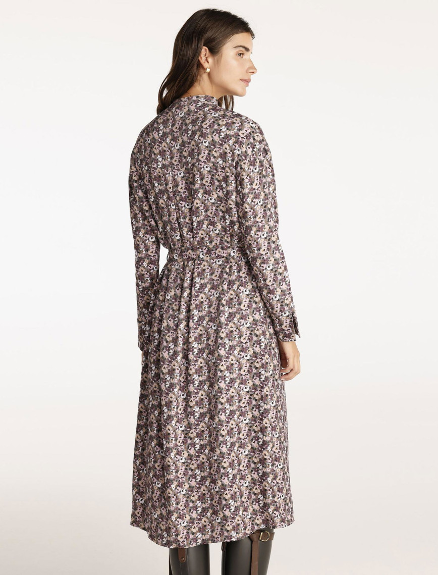 YARGICI Yüksek Yaka Kuşalı Uzun Kollu Midi Boy Elbise YARGICI Yüksek Yaka Kuşalı Uzun Kollu Midi Boy Elbise