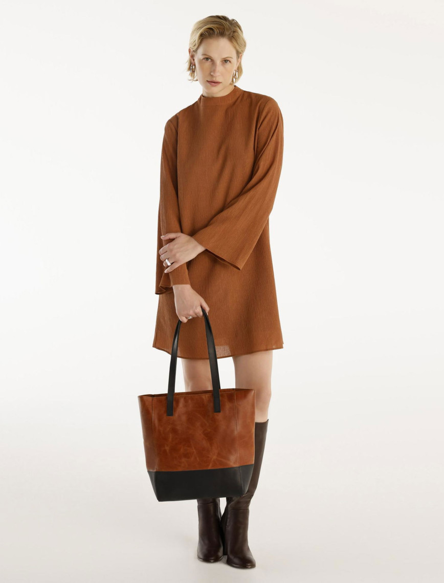 YARGICI Bisiklet Yaka Uzun Kollu Kısa Elbise YARGICI Bisiklet Yaka Uzun Kollu Kısa Elbise