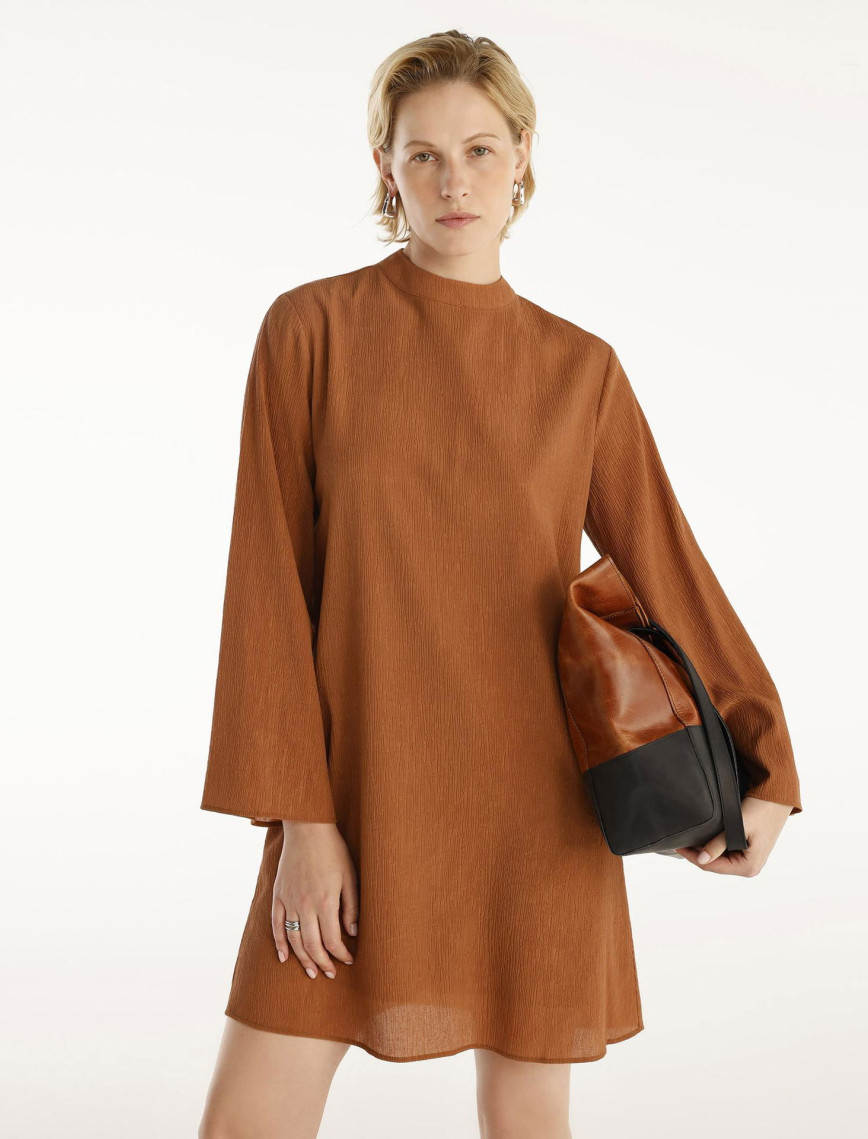 YARGICI Bisiklet Yaka Uzun Kollu Kısa Elbise YARGICI Bisiklet Yaka Uzun Kollu Kısa Elbise