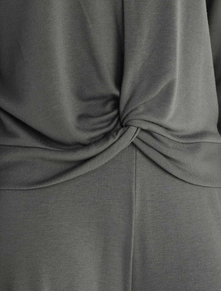 YARGICI Uzun Kollu Önü Büzgü Detaylı T-Shirt