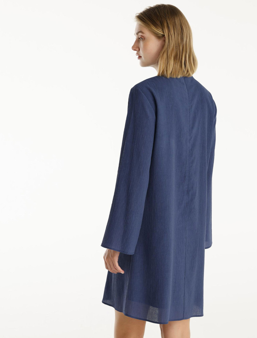 YARGICI Bisiklet Yaka Uzun Kollu Kısa Elbise YARGICI Bisiklet Yaka Uzun Kollu Kısa Elbise