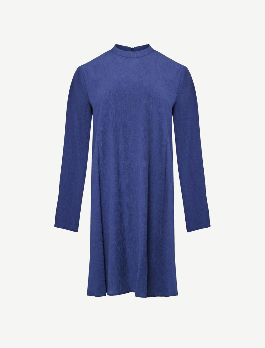 YARGICI Bisiklet Yaka Uzun Kollu Kısa Elbise YARGICI Bisiklet Yaka Uzun Kollu Kısa Elbise