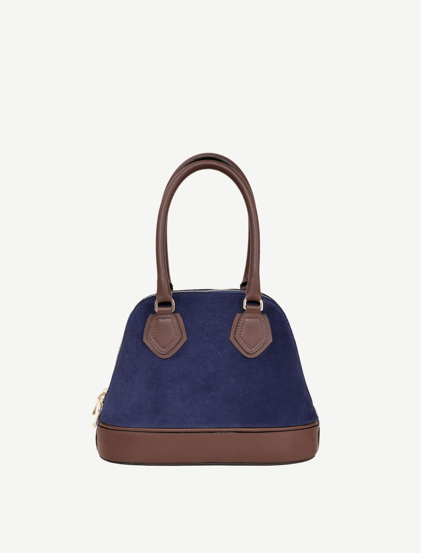 YARGICI Deri Garnili Süet Büyük El Çantası YARGICI Deri Garnili Süet Büyük El Çantası