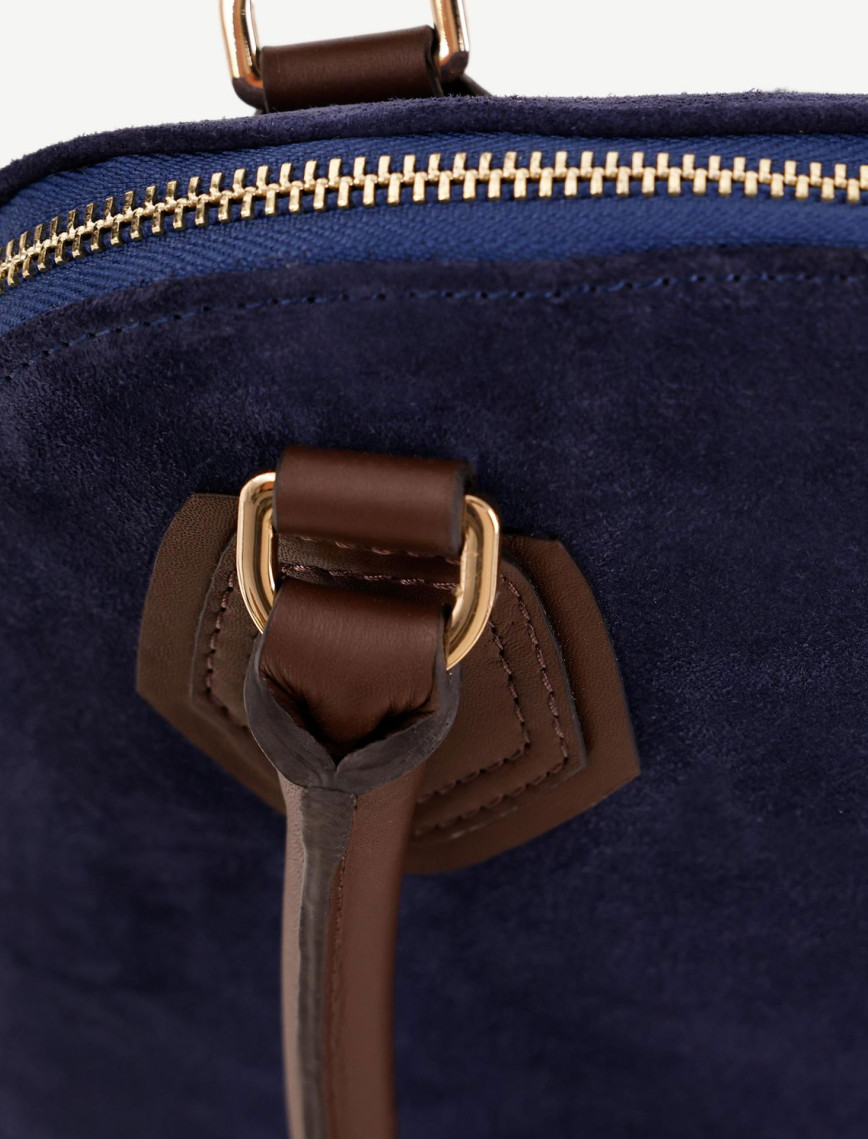 YARGICI Deri Garnili Süet Büyük El Çantası YARGICI Deri Garnili Süet Büyük El Çantası