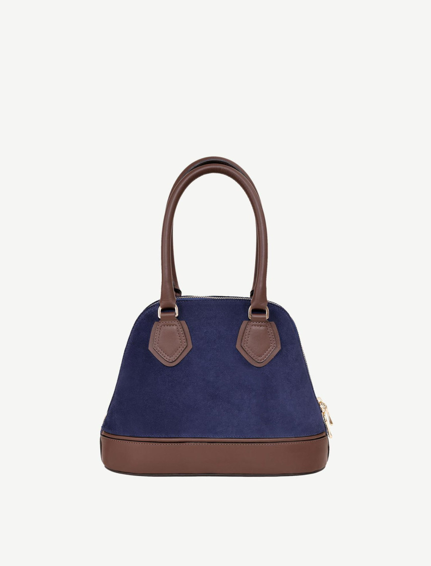 YARGICI Deri Garnili Süet Büyük El Çantası YARGICI Deri Garnili Süet Büyük El Çantası