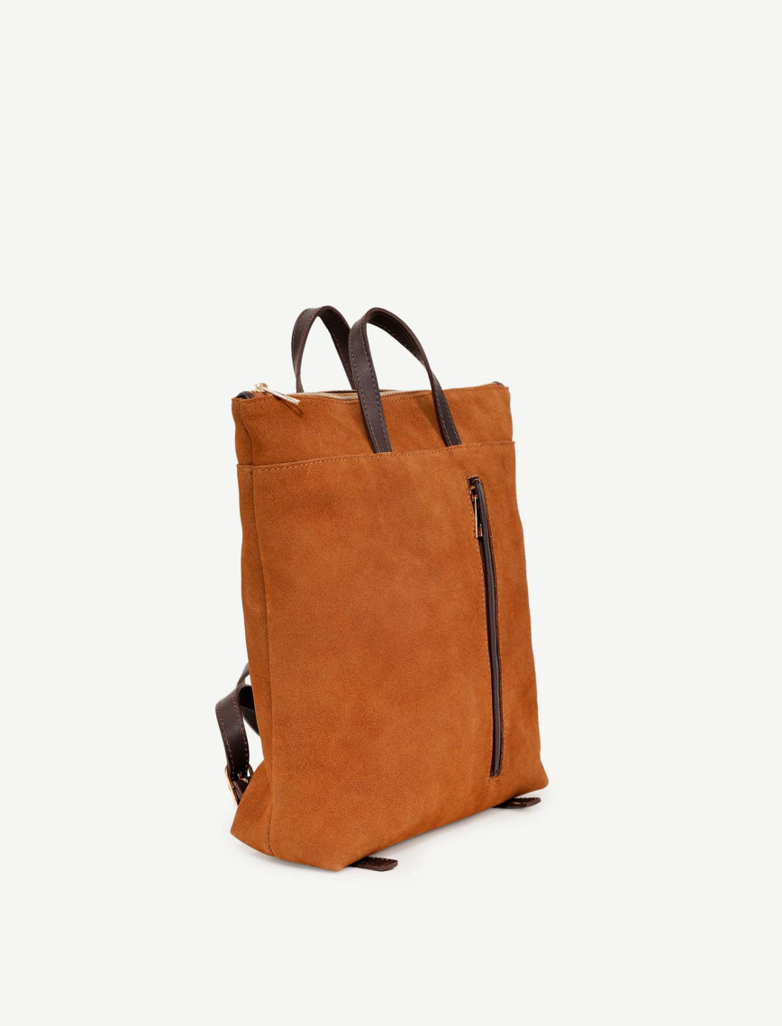 YARGICI Fermuar Detaylı Süet Sırt Çantası YARGICI Fermuar Detaylı Süet Sırt Çantası