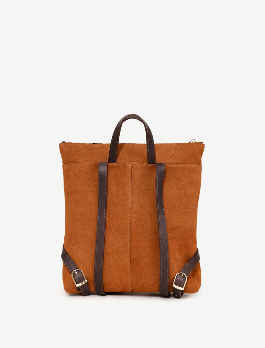 YARGICI Fermuar Detaylı Süet Sırt Çantası YARGICI Fermuar Detaylı Süet Sırt Çantası