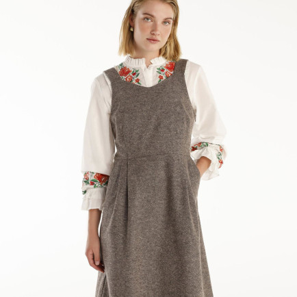 YARGICI Pile Detaylı Kısa Elbise