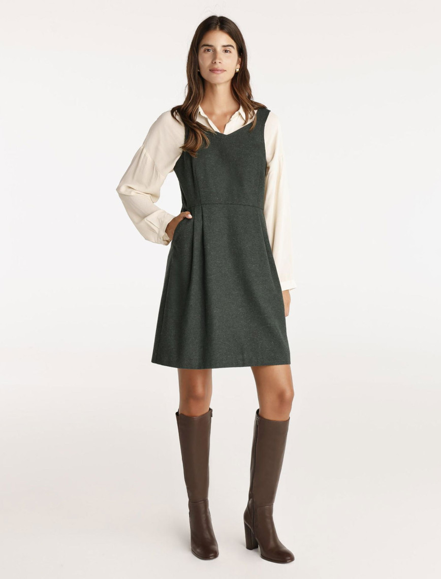 YARGICI Pile Detaylı Kısa Elbise YARGICI Pile Detaylı Kısa Elbise