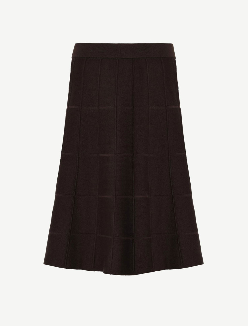 YARGICI Dekorlu Diz Altı Triko Etek YARGICI Dekorlu Diz Altı Triko Etek