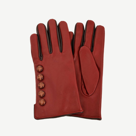 YARGICI Düğme Detaylı Deri Eldiven