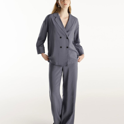 YARGICI Bol Kesim Kruvaze Ceket YARGICI Bol Kesim Kruvaze Ceket