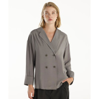 YARGICI Bol Kesim Kruvaze Ceket YARGICI Bol Kesim Kruvaze Ceket